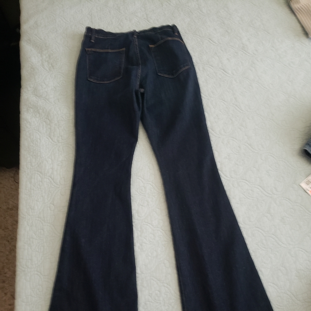 Frame bell bottom 2 front pocket dark denim jeans size 30